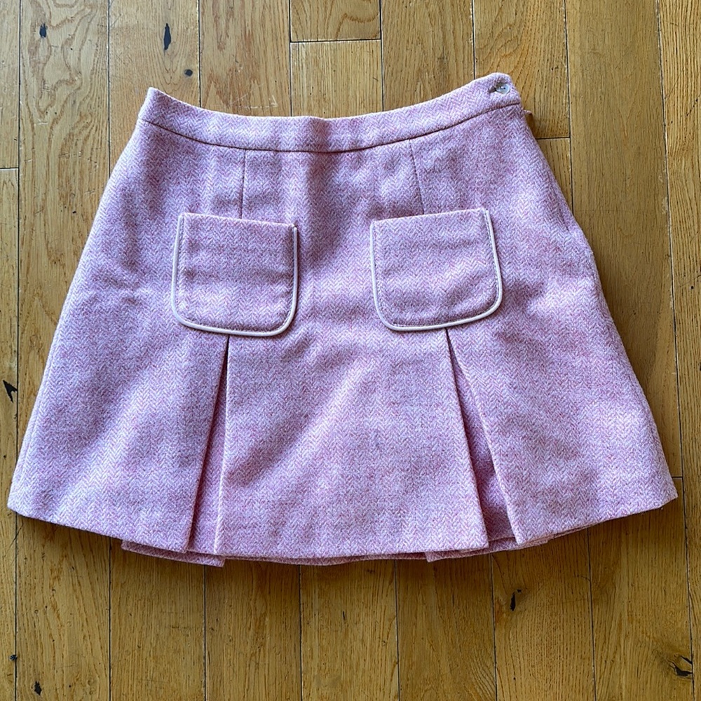 OSCAR DE LA RENTA wool mini skirt with patch pockets. Size 14y